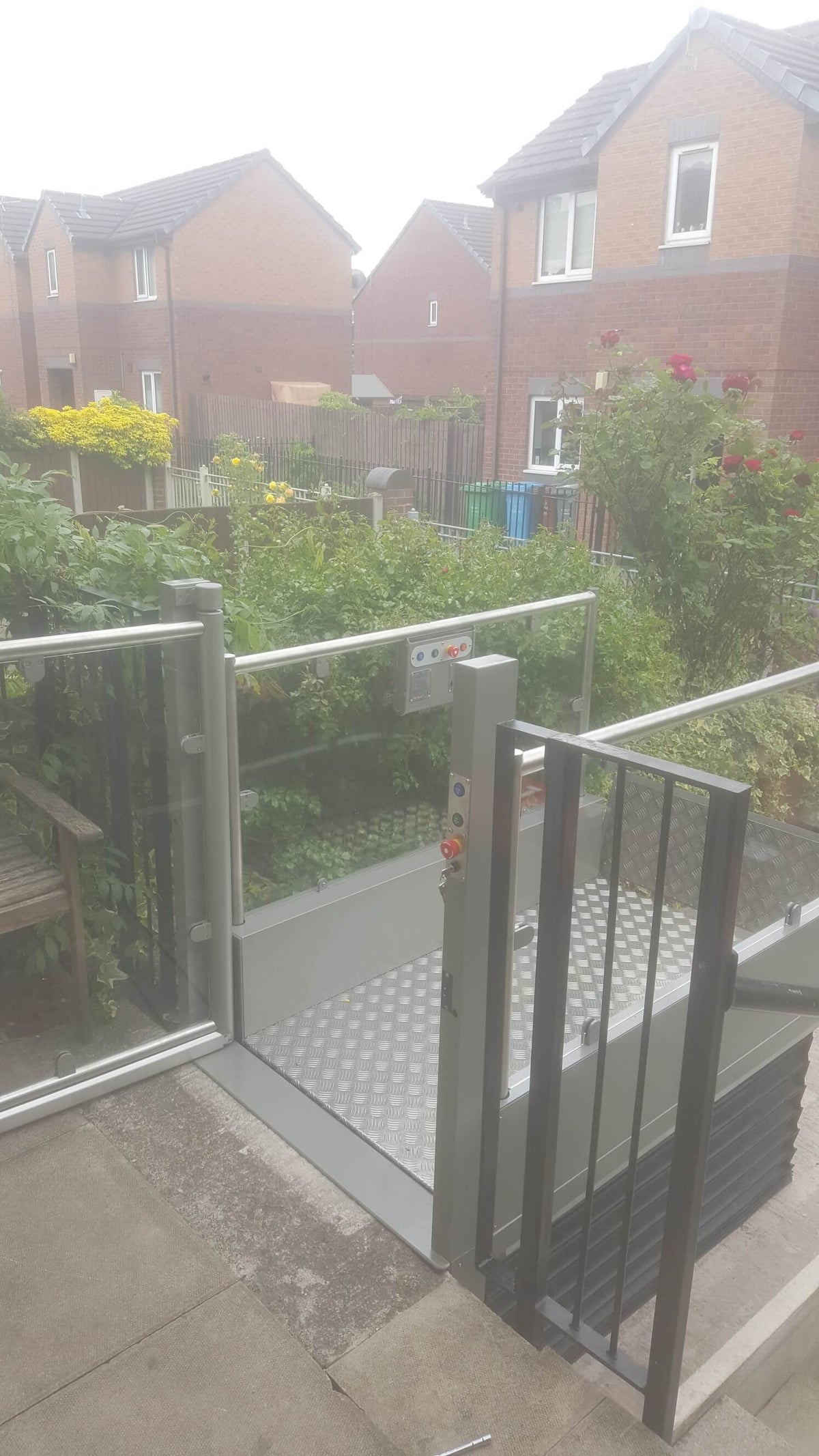 New Outside 1 metre Pollock Steplift Installation for Manchester City Council