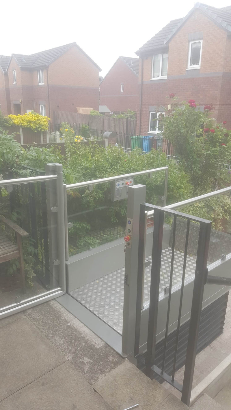 New Outside 1 metre Pollock Steplift Installation for Manchester City Council