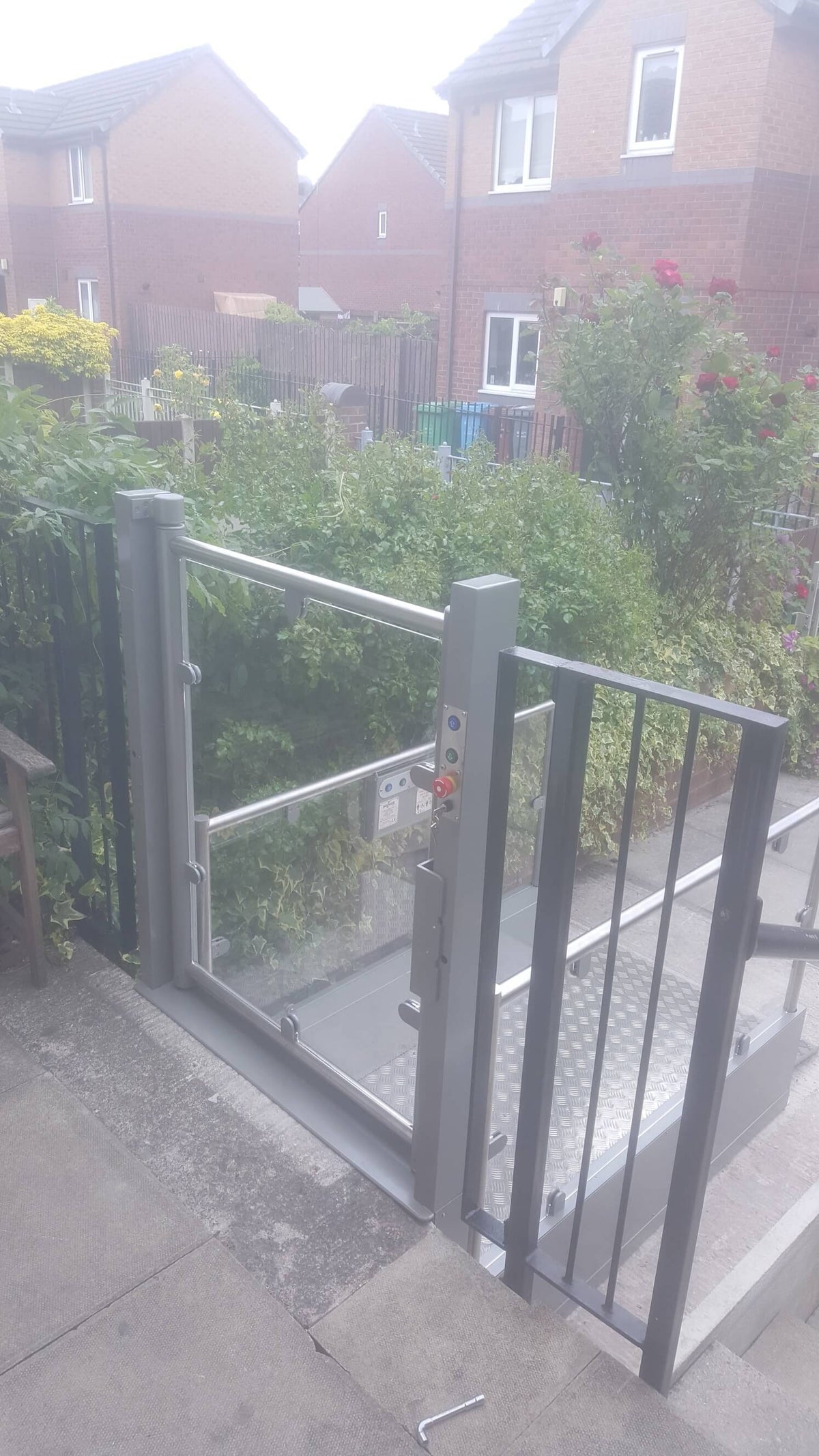 New Outside 1 metre Pollock Steplift Installation for Manchester City Council