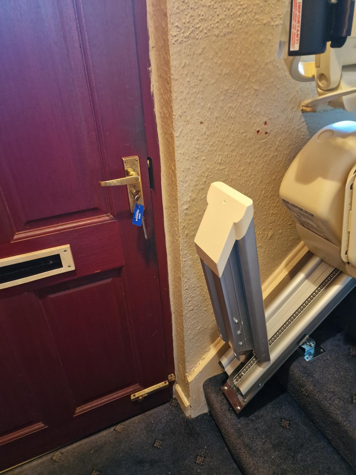 Installation pics New Brooks T700 Stairlift with Folding Hinge in Hindley, Wigan