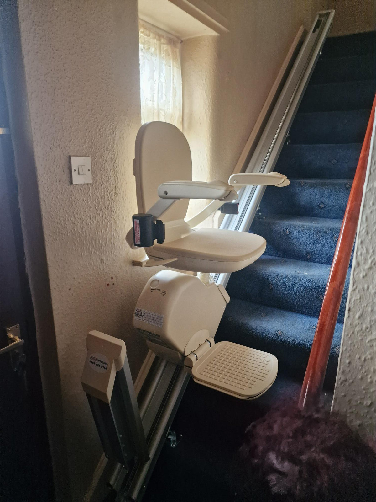 Installation pics New Brooks T700 Stairlift with Folding Hinge in Hindley, Wigan