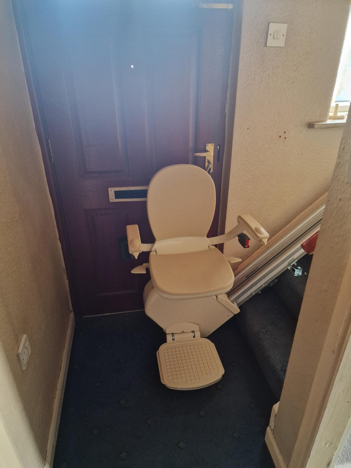 Installation pics New Brooks T700 Stairlift with Folding Hinge in Hindley, Wigan