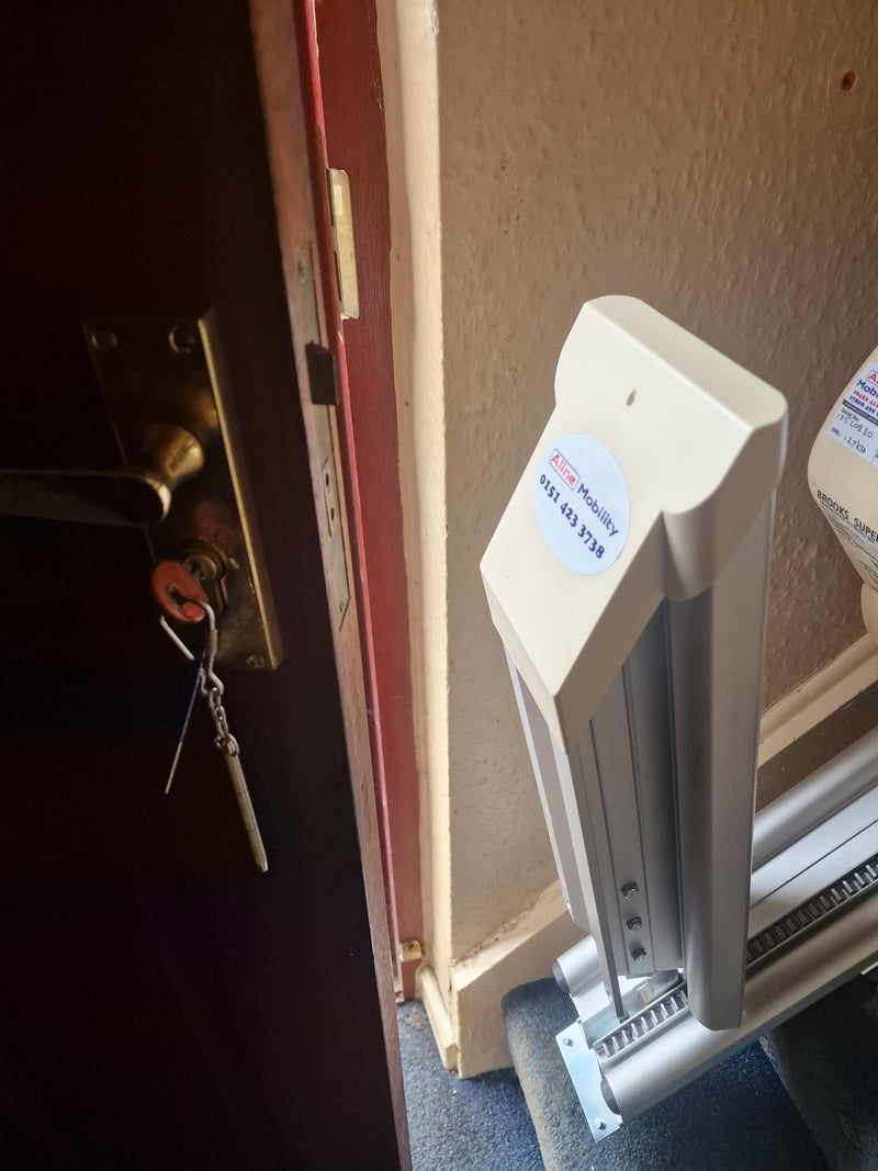 Installation pics New Brooks T700 Stairlift with Folding Hinge in Hindley, Wigan