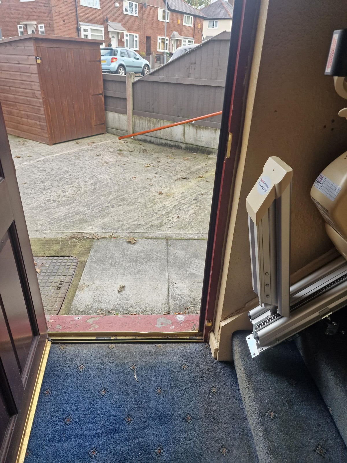 Installation pics New Brooks T700 Stairlift with Folding Hinge in Hindley, Wigan