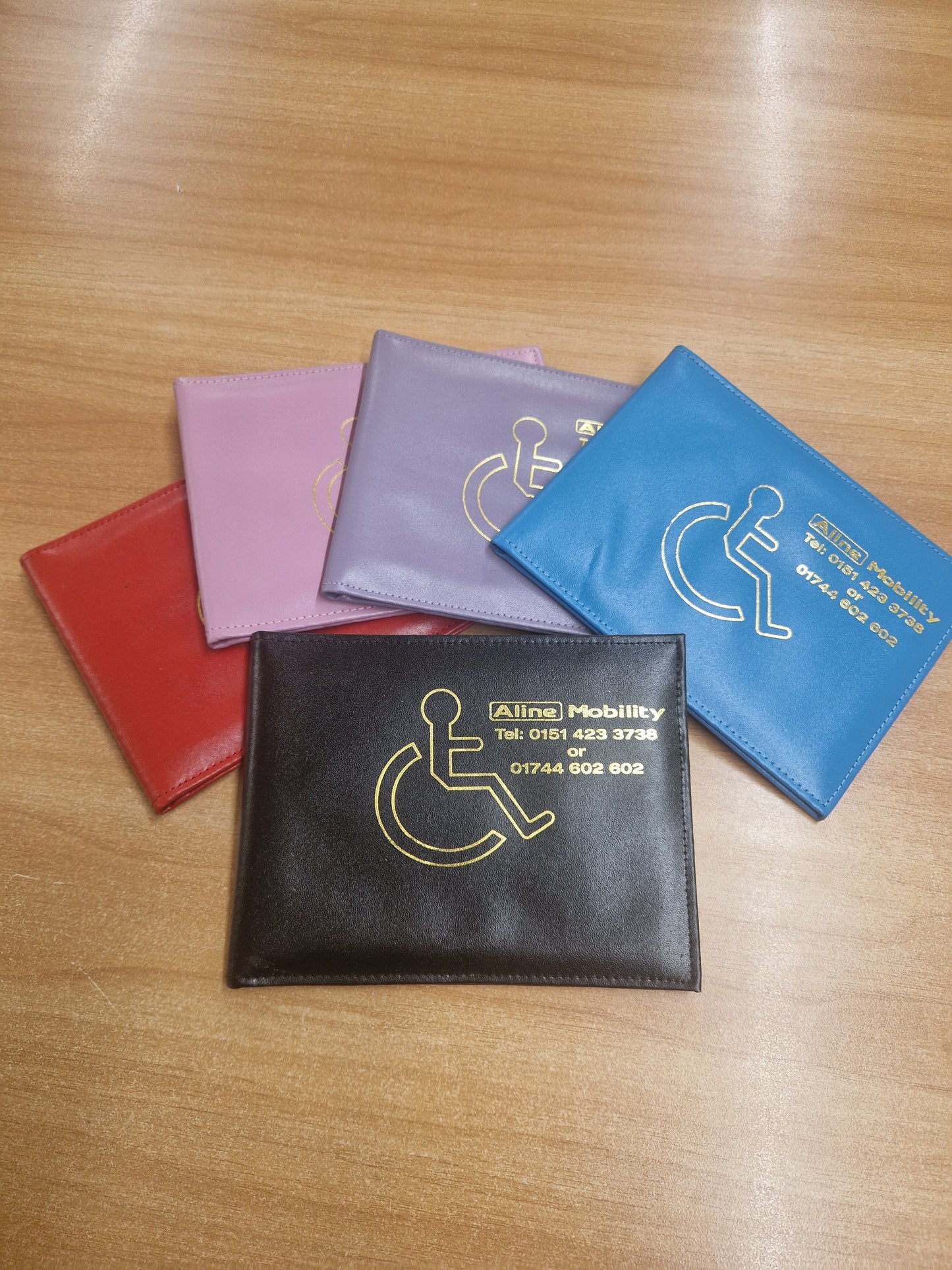 Genuine Real Full Leather Disabled Parking Badge Clock Display Wallet Holder Quality Made UK