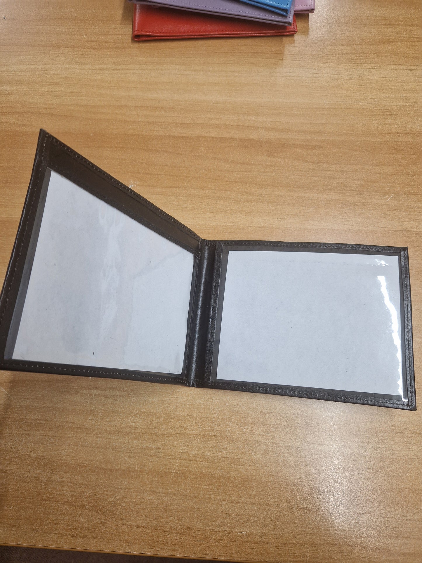 Genuine Real Full Leather Disabled Parking Badge Clock Display Wallet Holder Quality Made UK