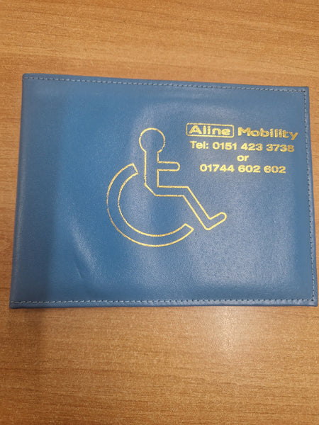 Genuine Real Full Leather Disabled Parking Badge Clock Display Wallet Holder Quality Made UK