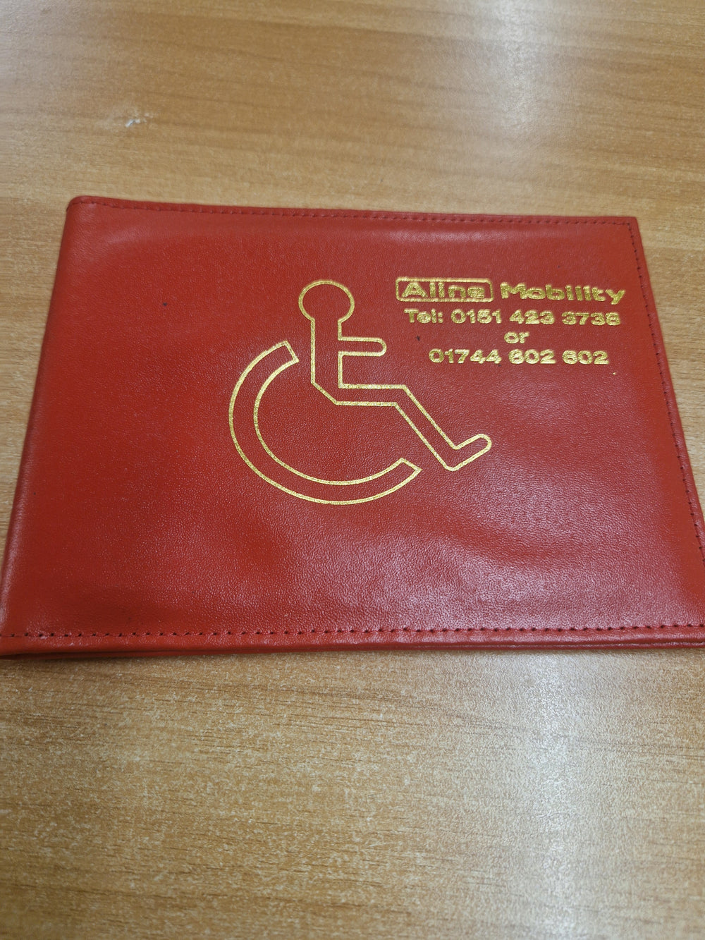 Genuine Real Full Leather Disabled Parking Badge Clock Display Wallet Holder Quality Made UK