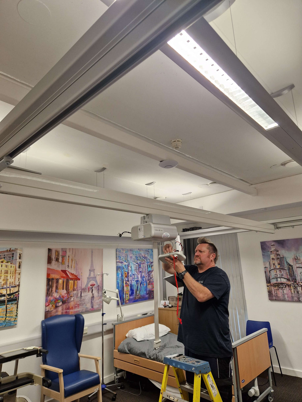 Nottingham University annual servicing of full Liko 4 leg Gantry Hoist System