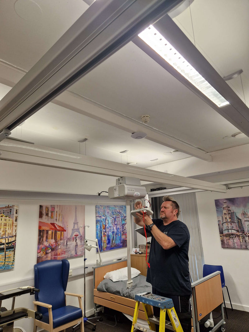 Nottingham University annual servicing of full Liko 4 leg Gantry Hoist System