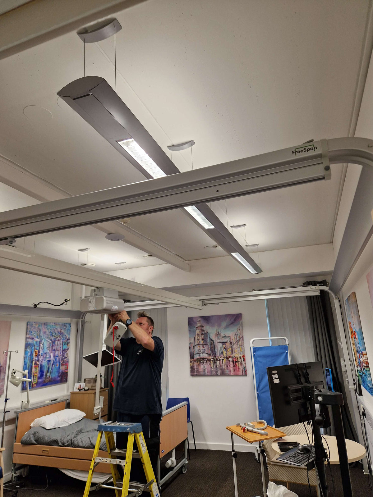 Nottingham University annual servicing of full Liko 4 leg Gantry Hoist System
