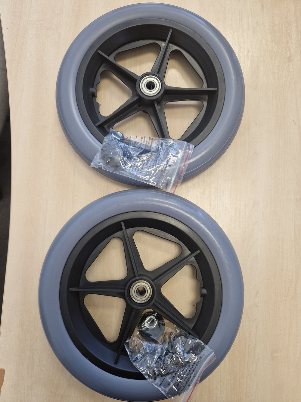 Z16480-25ST Drive Devilbiss LAWC002 Transit Wheelchair Replacement Rear Wheel and Solid Tyre Assembly 12 1/2 x 2 1/4"