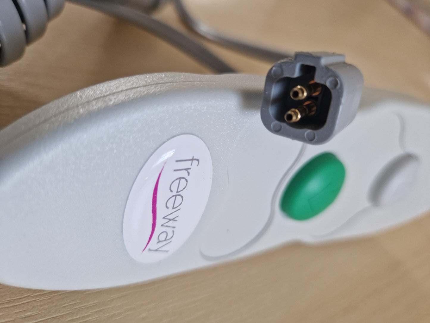 Prism Freeway 2 Button Hoist Handset control 122069 Curly Flex 2 Pin Plug 6451 0049