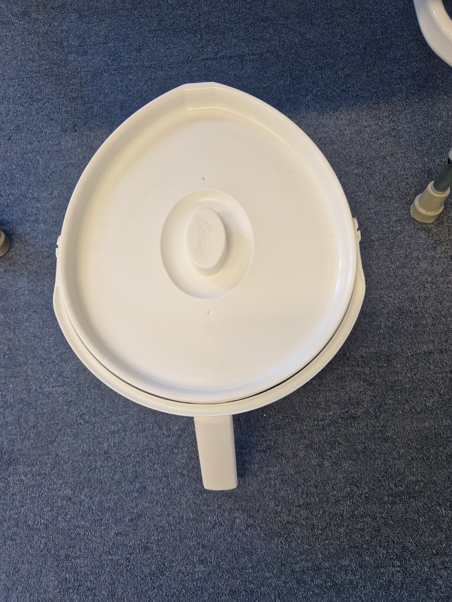 M222 Cefndy Extra Wide Heavy Duty Bariatric Commode Toilet Frame 50 Stone Weight Limit blue White Wheels