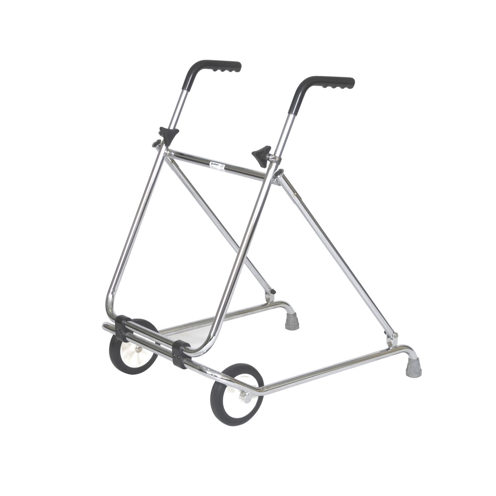 Roma Folding Rollator Walker Chrome Wheeled Zimmer Frame 2245A