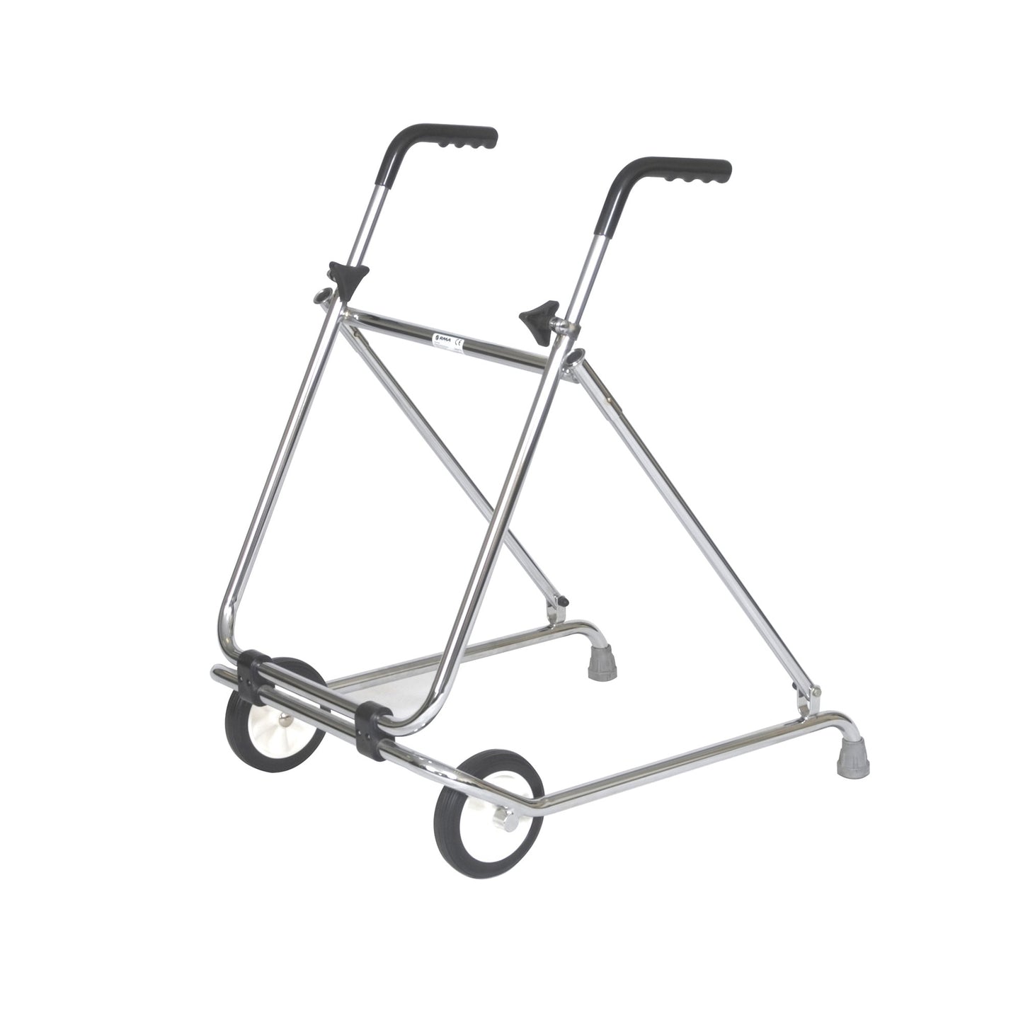 Roma Folding Rollator Walker Chrome Wheeled Zimmer Frame 2245A