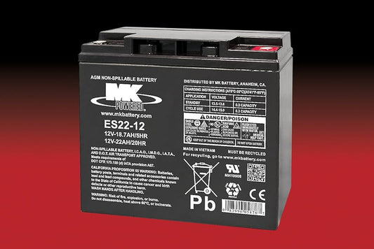 Batterie au plomb étanche Mk Battery 12 V 22 Ah pour scooter, monte-escalier ou palan