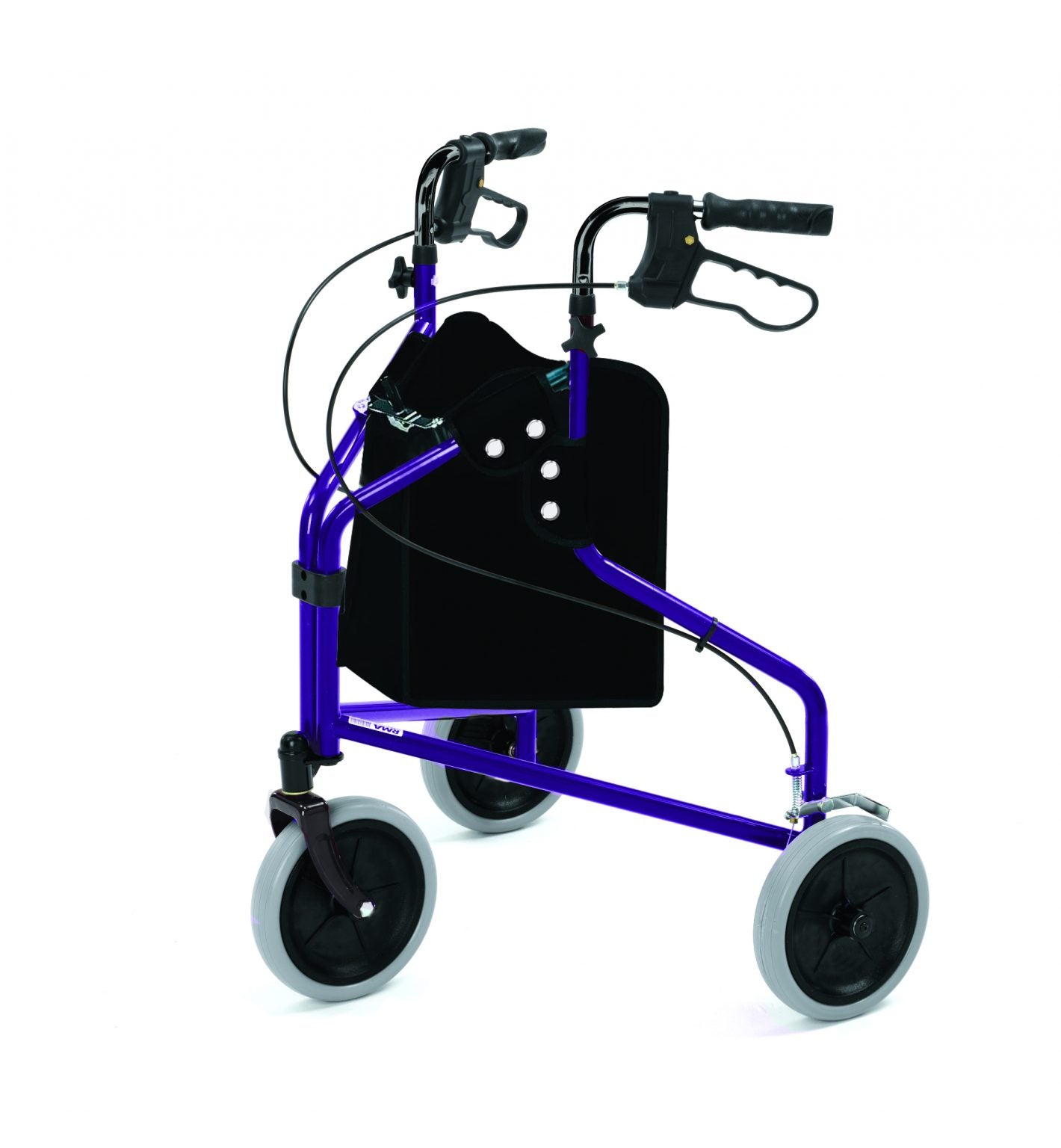 Roma Triwalker Déambulateur à 3 roues léger violet/bleu avec sac et freins 2340