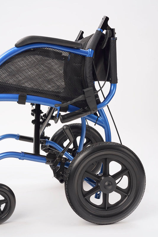 TGA Strongback Curved Back Transit Small Wheel Attendant Wheelchair Ultra Lightweight With Without Folding Armrests