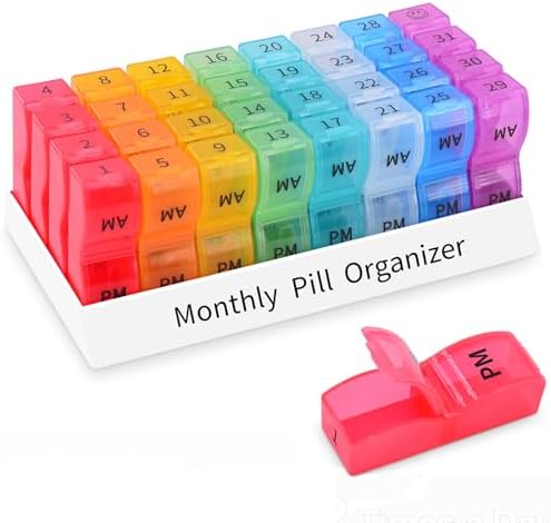Aidapt Colourful Bright Week and Day or Monthly 31 Day Multi Pill Dispenser VM931AD VM931AC