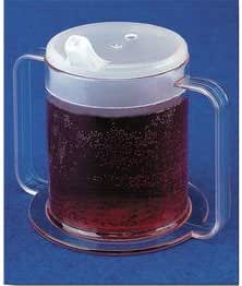 Drive Medical Universal Cup with Lid Beaker flask Spill Proof 2 handle Elderly RTL3515