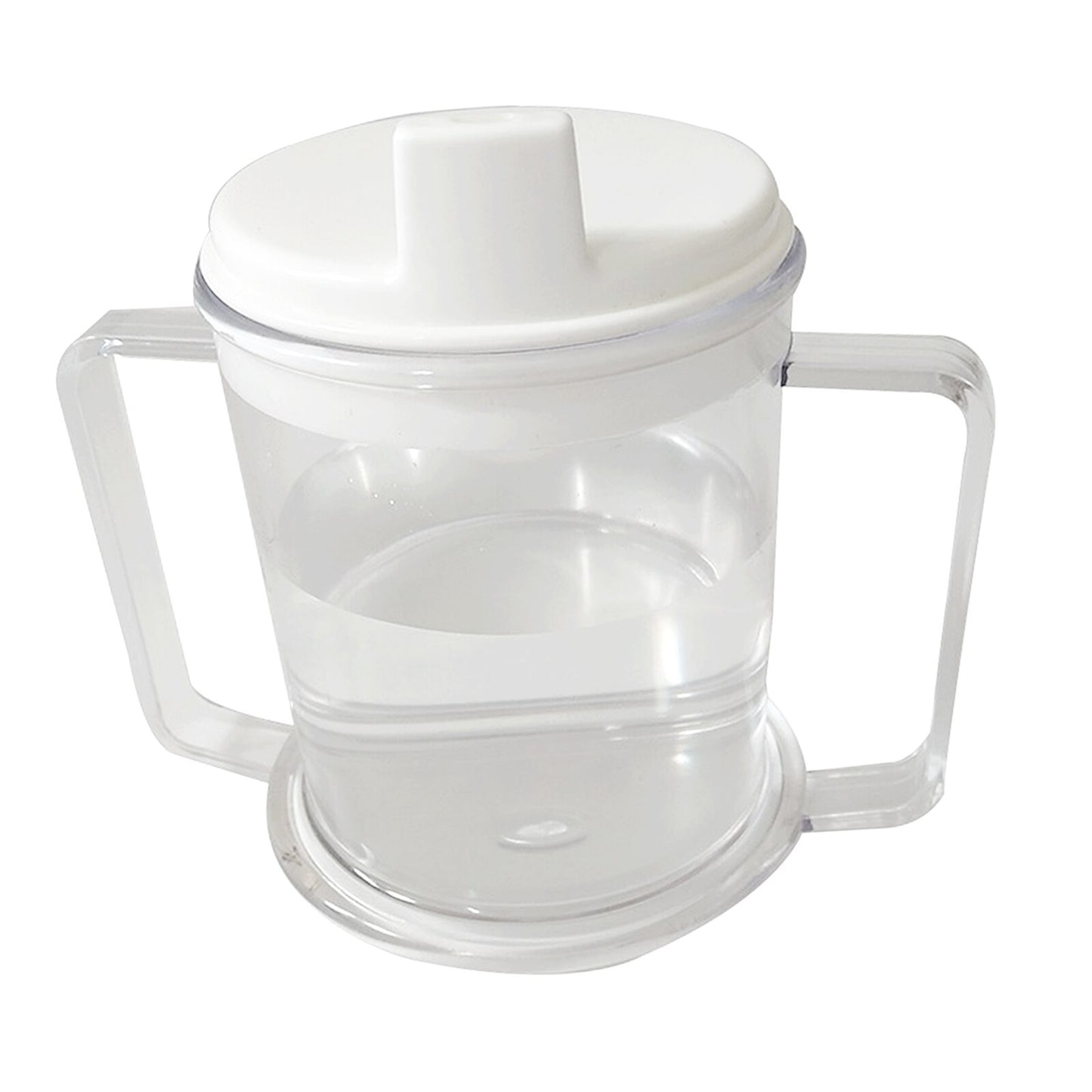 Able2 Plastic Drinking Mug Beaker Cup With Lid & Handles Elderly Disabled Drink Heavy Duty PR65616