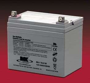 MK Battery 12V 34AH 35AH SLA Sealed Lead Acid for Stairlift Scooter or Hoist
