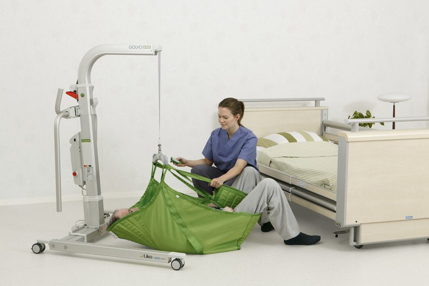 Liko Hillrom Golvo 9000 Lowbase Mobile Patient Hoist Lead or Lithium Battery 2000049