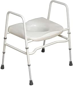 M48805 Mowbray NRS Extra Wide Bariatric Toilet Frame with Full Moulded Toilet Seat Free Standing