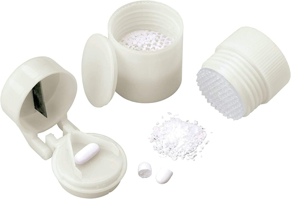 AA9936 EZ Swallow Pill Splitter Sharp Metal Cutter and Tablet Pill Crusher Dispenser Performance Health Homecraft