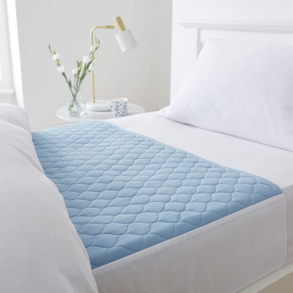 Kylie Incontinence Lavable Absorbant Rembourré Protège-matelas 3 4 2 litres simple Double Lit Bleu Rose