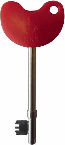 NRS NKS Red Metal Sturdy Radar Door Lock Key Disabled Toilet Bathroom Changing Places Access Key National Key Scheme
