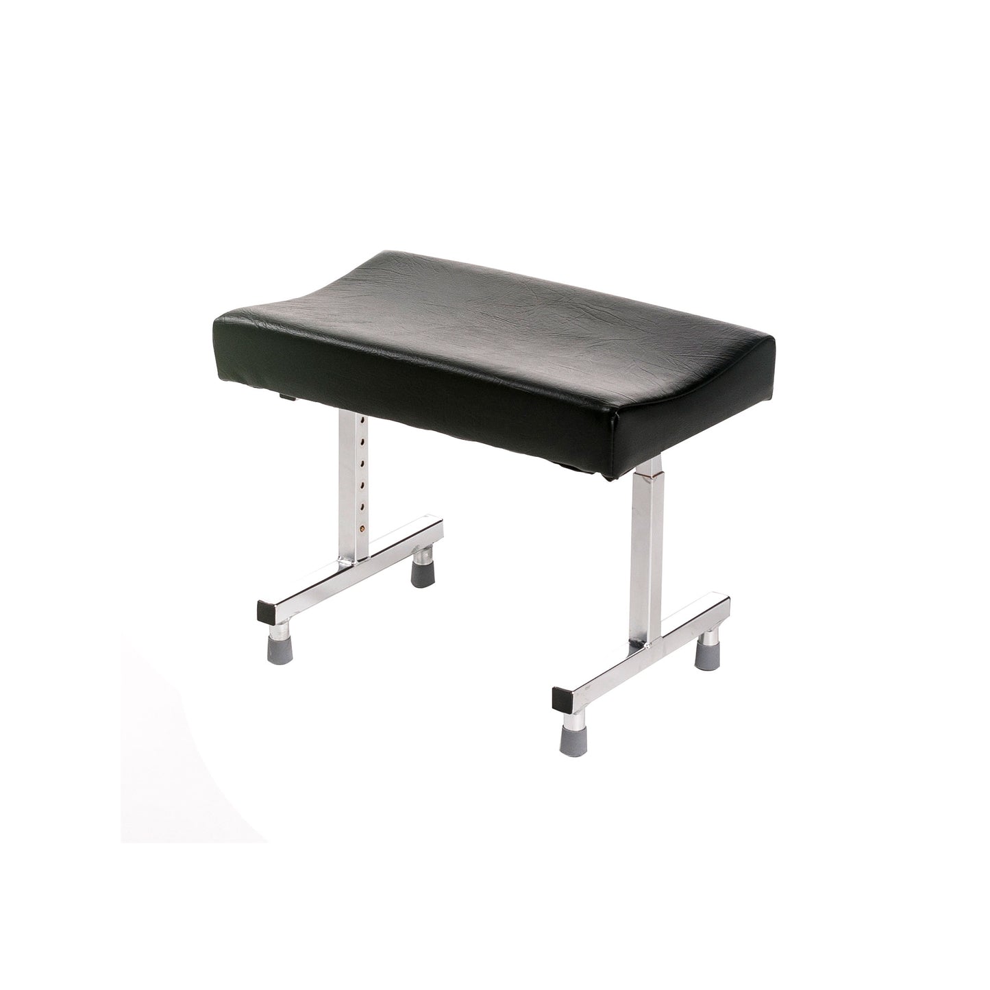 Roma Medical Foot Stool Leg Rest Height Adjustable Tilt Padded Black Vinyl Wipe Clean No Castors 5724
