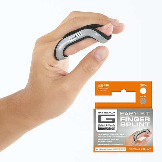 Able 2 Neo G Easy Fit Finger Splint Support Broken Finger 366 PR79104 Small Medium Large XL