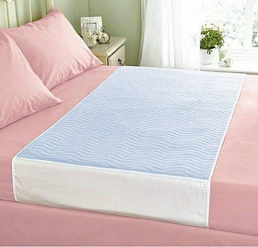 Kylie Incontinence Lavable Absorbant Rembourré Protège-matelas 3 4 2 litres simple Double Lit Bleu Rose