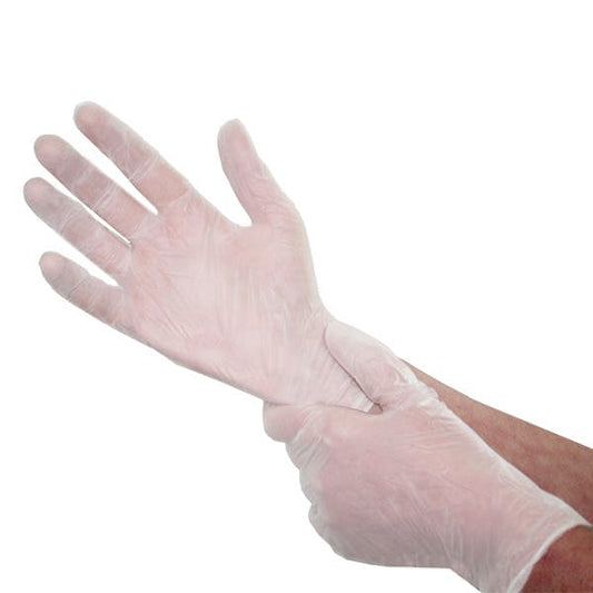 Vinyl Powder Free Gloves All Sizes TK-0581 Pack of 100 or Case of 10