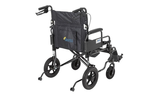 Alerta Car Transit Wide 24" Seat Heavy Duty Lightweight Aluminium Wheelchair Bariatric ALT-1100/WHD