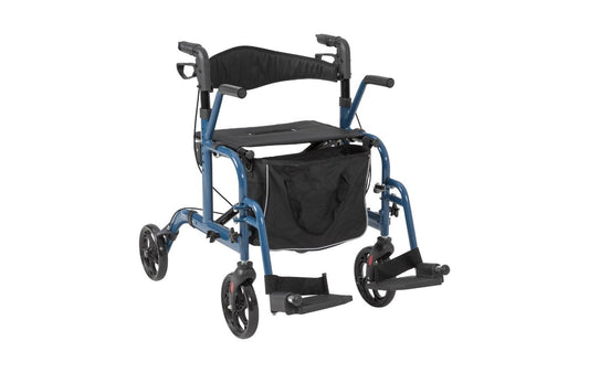 Alerta 2 en 1 Rollator Fauteuil roulant avec siège et repose-pieds ALT-R008