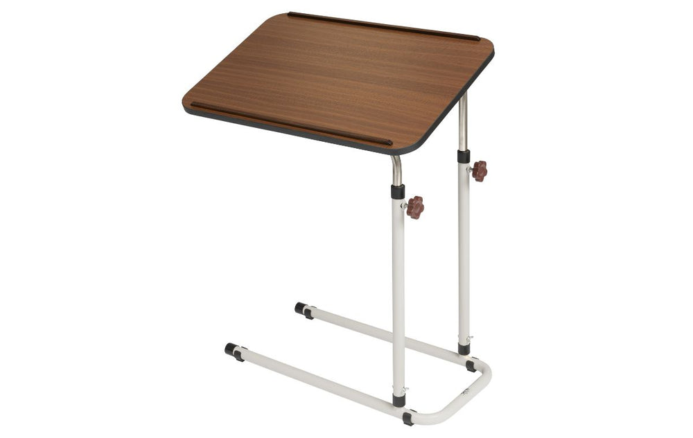 Alerta Walnut Oak Adjustable Over Under Bed Table 4 or no castors ALT 751