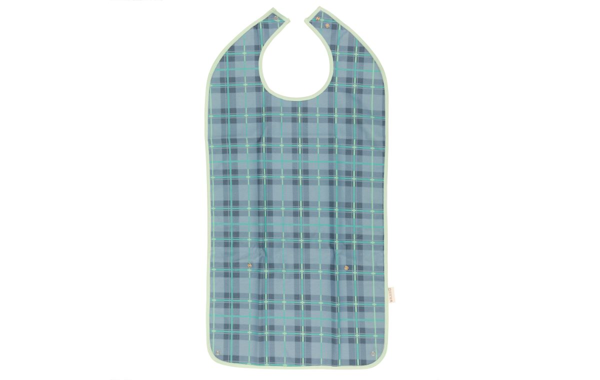 Alerta Adult Bib Standard Length Long Washable Check ALT-BIB-PS