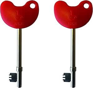 NRS NKS Red Metal Sturdy Radar Door Lock Key Disabled Toilet Bathroom Changing Places Access Key National Key Scheme