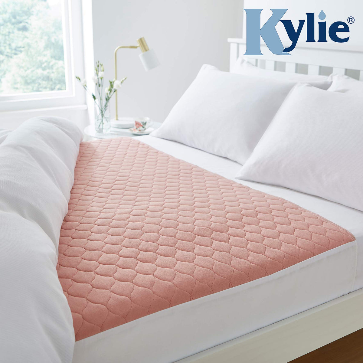 Kylie Incontinence Lavable Absorbant Rembourré Protège-matelas 3 4 2 litres simple Double Lit Bleu Rose