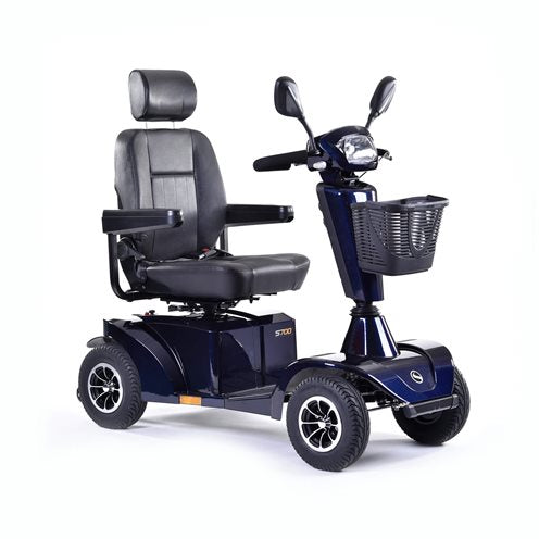 Sunrise Medical S700 Mobility Scooter Full suspension Long Range 8MPH Large Comfy Class 3 Blue Black Silver