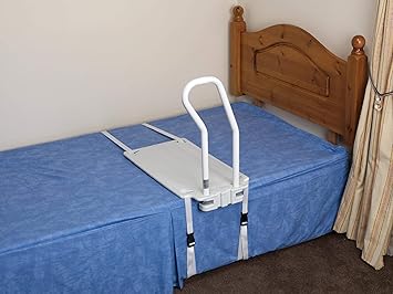 NRS 2 in 1 Bed Grab Handle Rail Under Mattress White M48192 MK 2
