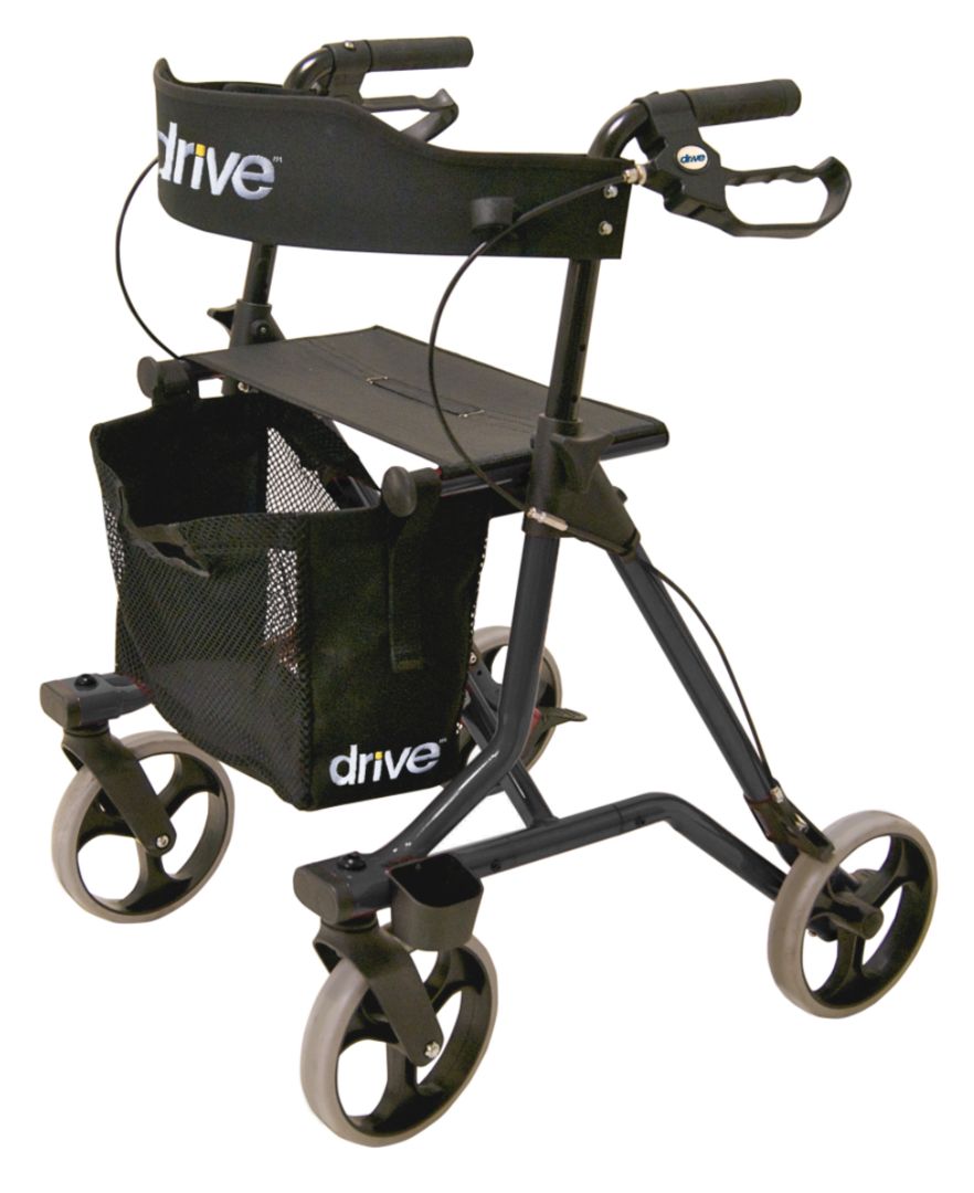 Déambulateur pliant 4 roues ultra léger Drive DeVilbiss Torro Toro noir 740500500