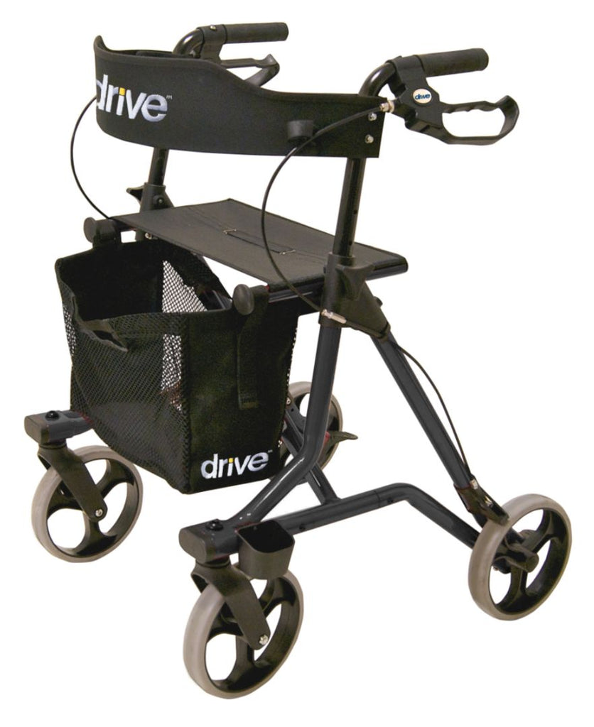 Drive DeVillbiss Torro Toro 4 Wheel Walker Rollator Super X Fold Lightweight Black 740500500
