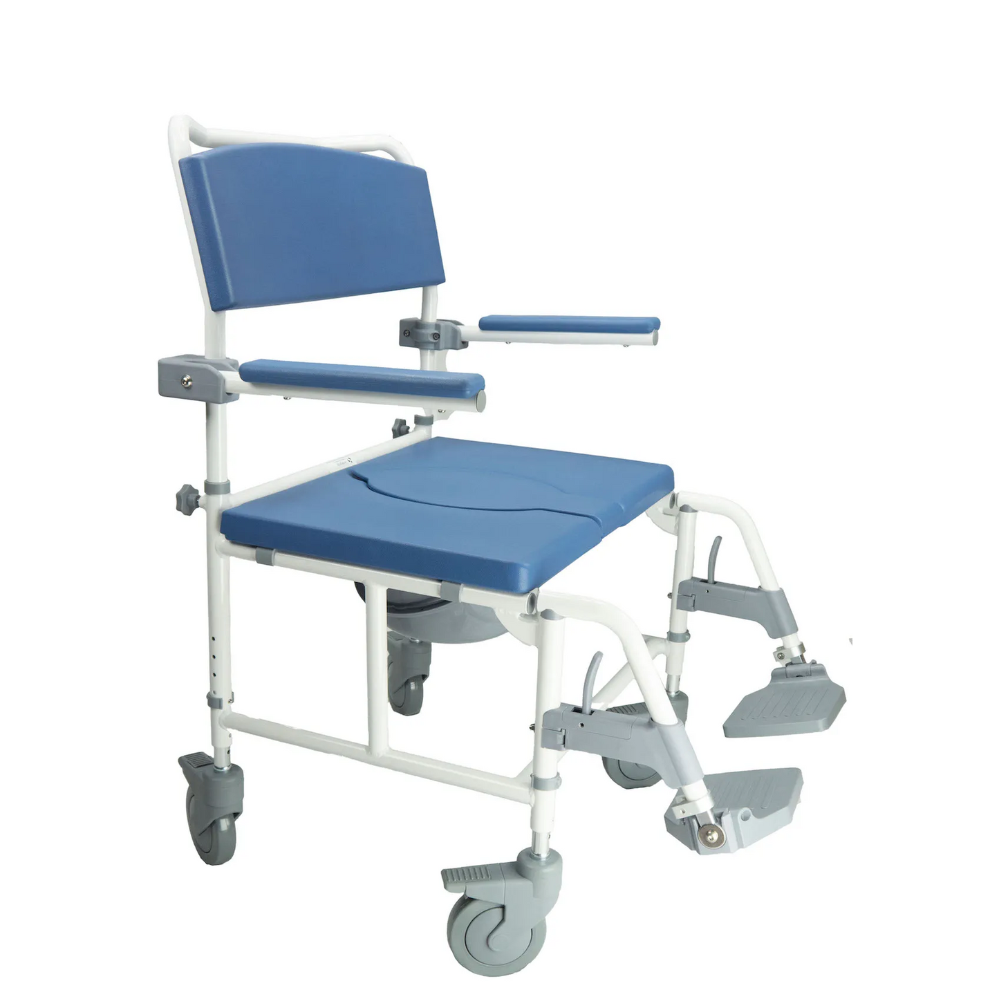 Drive Devilbiss Heavy Duty Aston Mobile Aluminium Shower Chair Commode Wheeled Self Propel or Transit Easy Clean