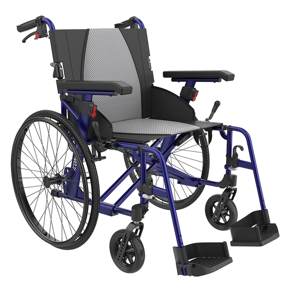 Rehasense Self Propelled 35 Icon LX Transit 16" 18" Wheelchair Black Blue  RWL35D2BKC  RWL35D4BKC