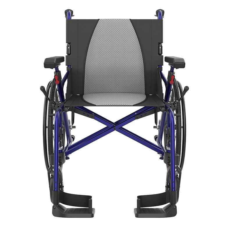 Rehasense Self Propelled 35 Icon LX Transit 16" 18" Wheelchair Black Blue  RWL35D2BKC  RWL35D4BKC