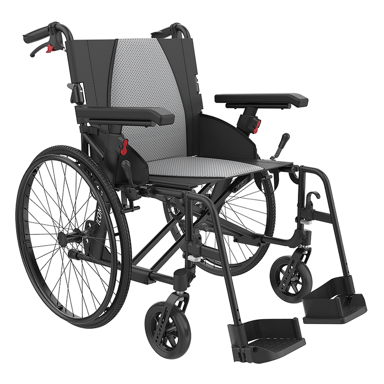 Rehasense Self Propelled 35 Icon LX Transit 16" 18" Wheelchair Black Blue  RWL35D2BKC  RWL35D4BKC